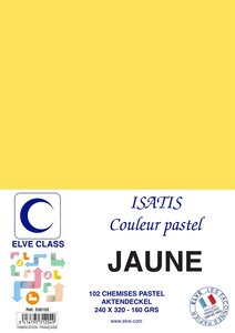 Pqt de 102 Chemises 160 g 240 x 320 mm ISATIS Coloris Pastel Jaune ELVE