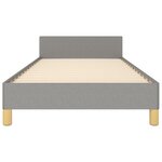 vidaXL Cadre de lit avec tête de lit Gris clair 80x200 cm Tissu