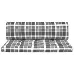 vidaXL Canapé central palette de jardin Blanc Bois de pin imprégné