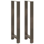 vidaXL Pieds de table de bar en acier naturel 2 pièces 40 x (110-111) cm Acier
