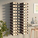 vidaXL Casier à vin mural pour 36 bouteilles 2 Pièces Blanc Fer