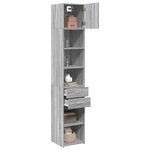 vidaXL Armoire de rangement mince sonoma gris 40x42 5x225 cm