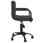 vidaXL Chaises pivotantes à manger lot de 4 noir velours