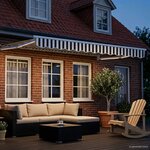 vidaXL Store rétractable manuel avec LEDs 3 5 x 2 m