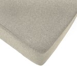 Vidaxl repose-pied crème 120x28x26 cm tissu