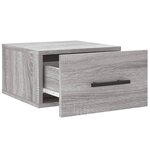 vidaXL Tables de chevet murales 2 Pièces sonoma gris 35x35x20 cm