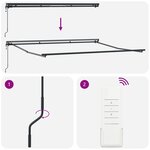vidaXL Store rétractable automatique orange et blanc  350x250 cm
