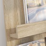 vidaXL Étagère à magazines avec étagère Chêne Sonoma 51 x 11 x 102 cm