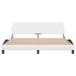 vidaXL Cadre de lit Dover blanc 183x213 cm similicuir