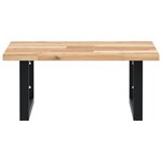 vidaXL Étagère de vasque murale acier et bois massif d'acacia