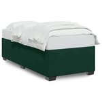 vidaXL Cadre de lit sans matelas vert foncé 90x200 cm velours