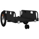 vidaXL Remorque de vélo noir tissu oxford et fer