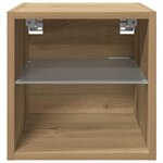 vidaXL Meubles TV muraux lumières LED 2 Pièces chêne artisanal