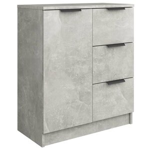 vidaXL Buffet Gris béton 60x30x70 cm Bois d'ingénierie