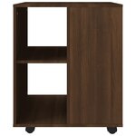 vidaXL Armoire roulante Chêne marron 60x53x72 cm Bois d'ingénierie
