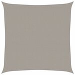 vidaXL Voile d'ombrage 160 g/m² carré gris clair 5x5 m PEHD