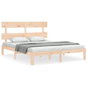 vidaXL Cadre de lit sans matelas bois de pin massif