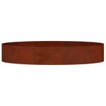 vidaXL Anneau de jardinière Marron 120 x 120 x 20 cm Acier patiné