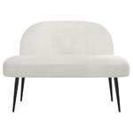 vidaXL Banc rembourré avec dossier Crème 110 x 60 x 76 cm Velours