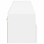 vidaXL Meubles TV muraux 2 Pièces blanc 80x30x30 cm bois d'ingénierie