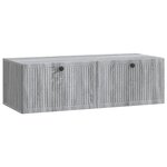 vidaXL Meuble TV mural Sonoma gris 98 x 41 x 30 cm Bois d'ingénierie