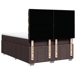 vidaXL Sommier à lattes de lit avec matelas Marron foncé 160x200 cm