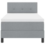 vidaXL Lit à ressorts avec matelas gris clair 90x200 cm en tissu