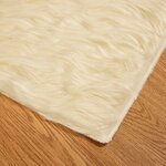 vidaXL Tapis en fausse Tafalla Crème 80 x 200 cm Polyester