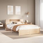 vidaXL Lit bibliothèque sans matelas 120x190 cm bois de pin massif