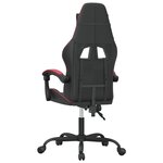 vidaXL Chaise de jeu pivotante Noir et rouge bordeaux Similicuir