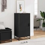 vidaXL Étagère à chaussures noir 48x38x97 5 cm bois d'ingénierie