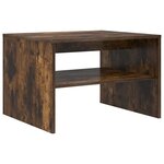 vidaXL Table basse Chêne fumé 60 x 50 x 40 cm Bois d'ingénierie