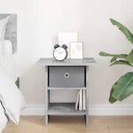vidaXL Table de chevet Gris béton 41 x 40 x 45 cm Bois d'ingénierie