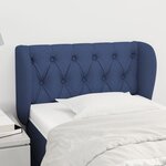 vidaXL Tête de lit avec oreilles Bleu 83x23x78/88 cm Tissu
