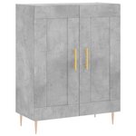 vidaXL Buffet haut Gris béton 69 5x34x180 cm Bois d'ingénierie