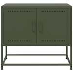 vidaXL Meuble TV vert olive 68 5x39x60 5 cm acier