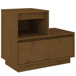vidaXL Tables de chevet 2Pièces Marron miel 60x34x51cm Bois de pin massif