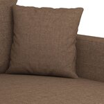 vidaXL Ensemble de canapés 3 Pièces avec coussins Marron Tissu