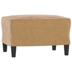 vidaXL Ensemble de canapés 3 Pièces marron velours