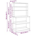 vidaXL Étagère de cuisine Chêne fumé 100 x 40 x 168 cm