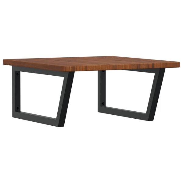 vidaXL Étagère de vasque murale acier et bois de chêne massif