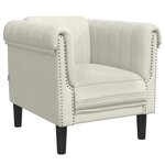 vidaXL Fauteuil crème velours