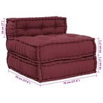 vidaXL Unité de canapé modulaire 4 Pièces Marron Tissu
