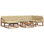 vidaXL Ensemble de canapés d'extérieur 19 Pièces Naturel et Beige