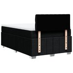 vidaXL Sommier à lattes de lit avec matelas noir 120x190 cm tissu
