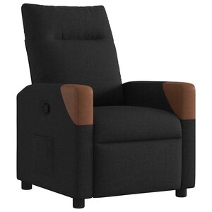 vidaXL Fauteuil inclinable Noir Tissu