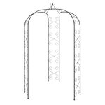 vidaXL Arche de jardin Noir Ø180x255 cm Acier