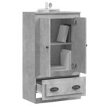 vidaXL Buffet haut gris béton 60x35 5x103 5 cm bois d'ingénierie