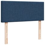 vidaXL Cadre de lit ottoman avec matelas bleu 120x190 cm tissu