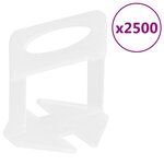 vidaXL Système de nivellement de carrelage 500 cales 2500 clips 1 mm